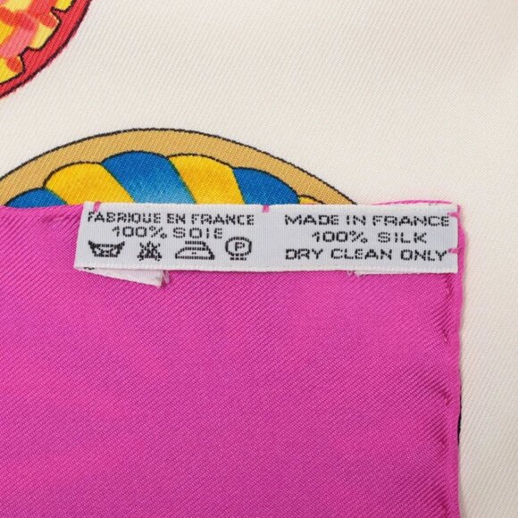 Hermès Carré 90 Les Rubans Du Cheval Silk Scarf Pink - Picture 6 of 6
